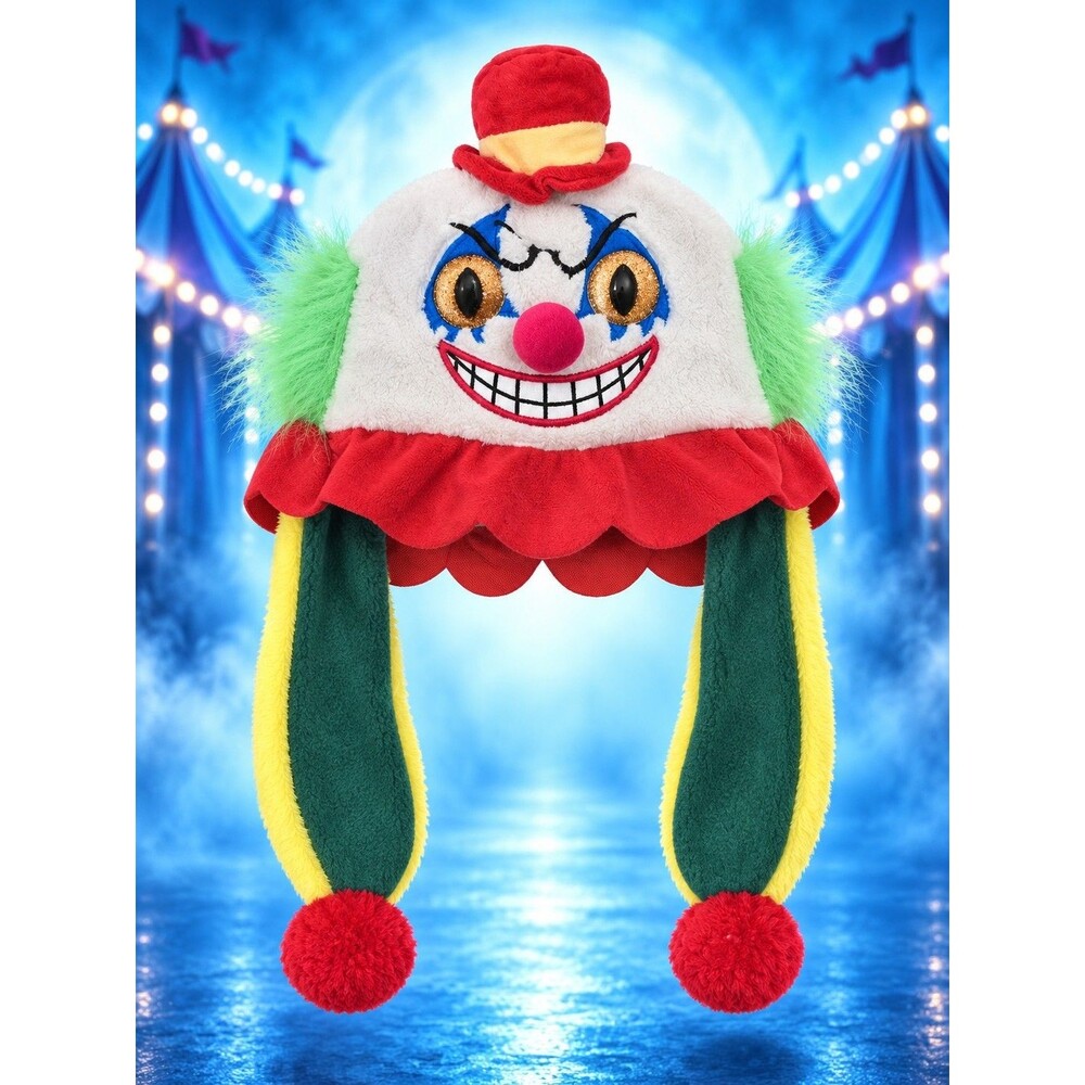 Wild Wear Evil Killer Clown Jester Mini Top Hat Adult Halloween Costume C90
